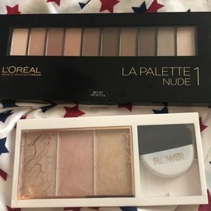 L’Oreal LA Palette nude 1 and Flower highlight